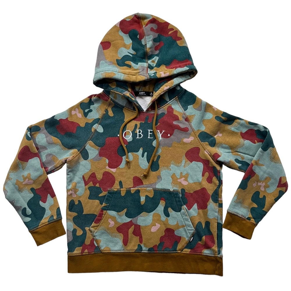 Obey Drip Camouflage Print Hoodie